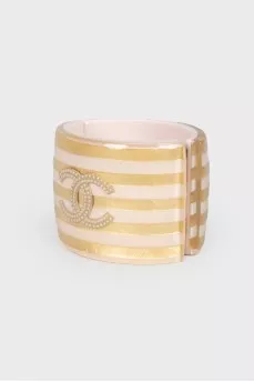 A wide striped bracelet