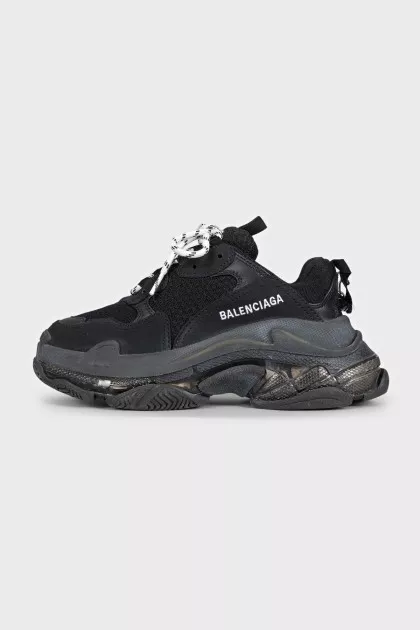 Кроссовки Triple S черного цвета на шнуровке