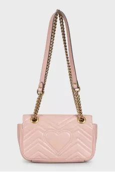 Pink leather GG Marmont bag