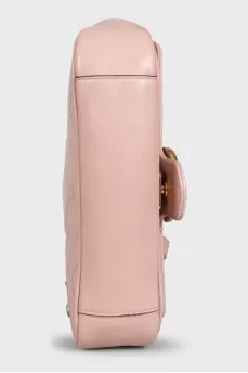 Pink leather GG Marmont bag