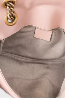 Pink leather GG Marmont bag
