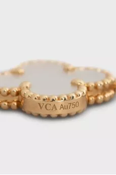 Золотий браслет з перламутром Vintage Alhambra