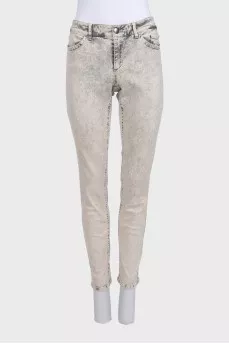 Gray skinny fit jeans