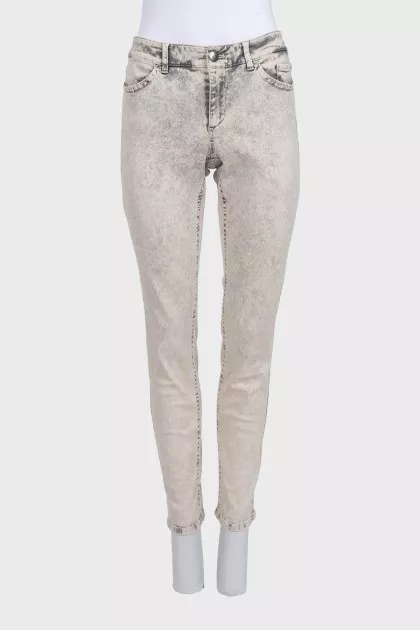 Gray skinny fit jeans