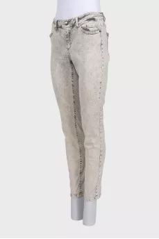 Gray skinny fit jeans