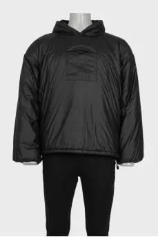 Men's black pullover jacket
