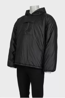 Men's black pullover jacket