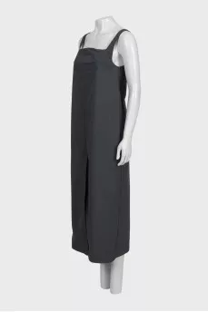Gray strappy dress with tag