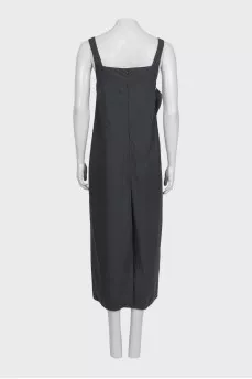 Gray strappy dress with tag