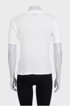 White fitted t-shirt with tag