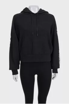 Hoodie with logo on the sleeves