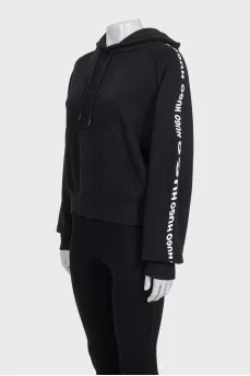 Hoodie with logo on the sleeves