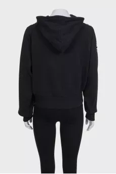 Hoodie with logo on the sleeves
