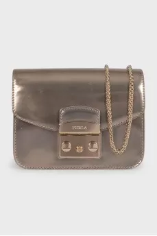 Metropolis gold leather bag
