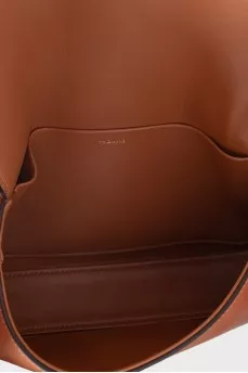 Brown leather Triomphe bag