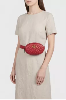 Поясная сумка красного цвета GG Marmont