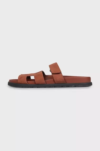 Men's brown Chypre flip-flops