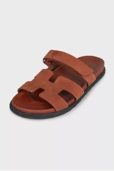 Men's brown Chypre flip-flops