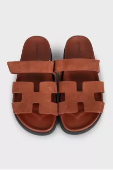 Men's brown Chypre flip-flops