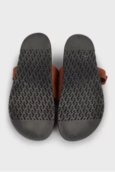 Men's brown Chypre flip-flops