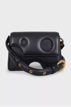Leather bag with a figured shape