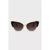 Brown gradient print cat eye sunglasses