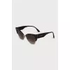 Brown gradient print cat eye sunglasses