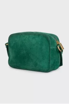 Green suede bag