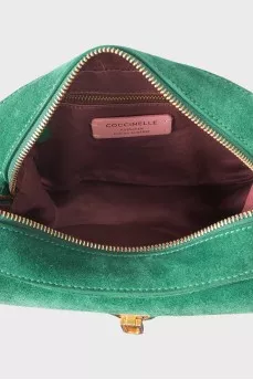 Green suede bag