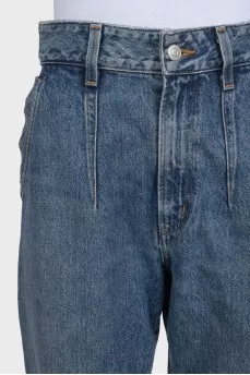 Tapered fit mid-rise jeans