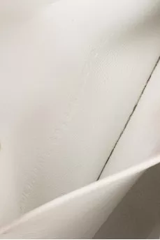 White embossed leather shoulder bag