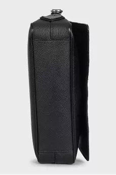 Чоловіча шкіряна сумка з тисненим лого