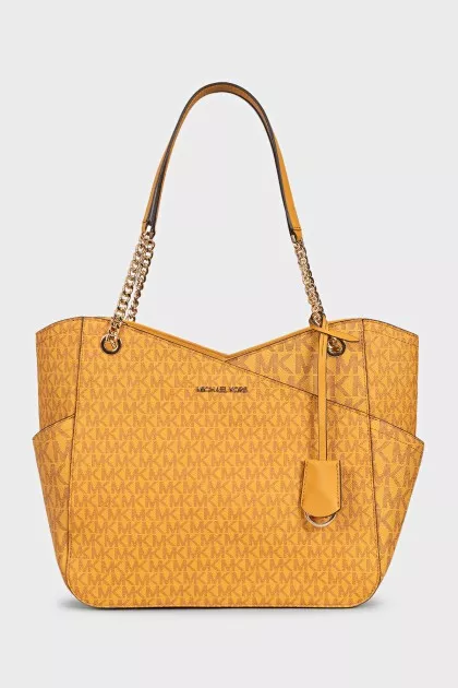 Jet Set Yellow Canvas Tote