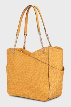Jet Set Yellow Canvas Tote