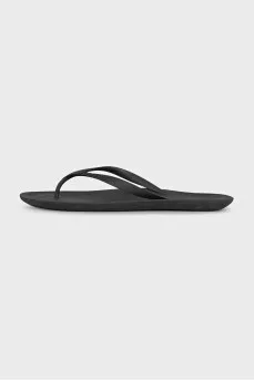 Men's black rubber flip flops