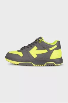 Men's bright leather sneakers