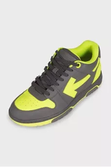 Men's bright leather sneakers