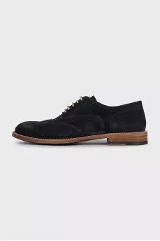 Men's black suede brogues
