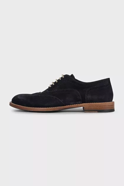 Men's black suede brogues