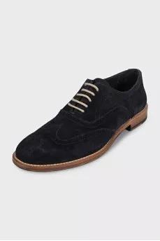 Men's black suede brogues