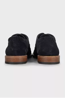 Men's black suede brogues
