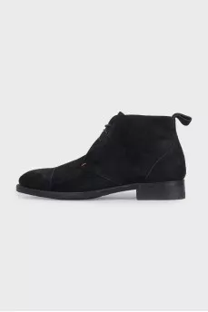 Men's black suede boots
