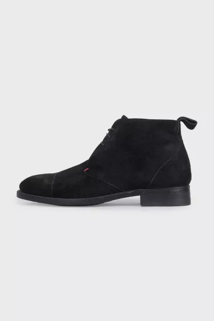 Men's black suede boots