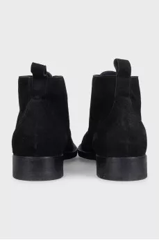 Men's black suede boots