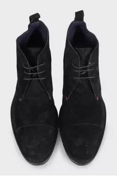 Men's black suede boots