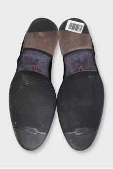 Men's black suede boots