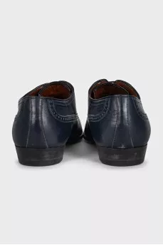 Men's leather lace-up brogues with perforations