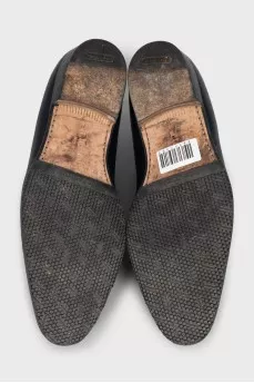 Men's leather lace-up brogues with perforations
