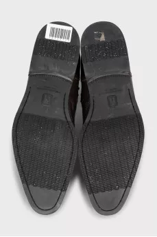 Men's insulated leather boots with a zipper