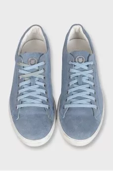Men's blue suede sneakers